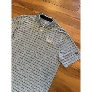 Nike Golf Vapor Polo Illinois Fighting Illini NCAA Grey Navy Men's Size Medium